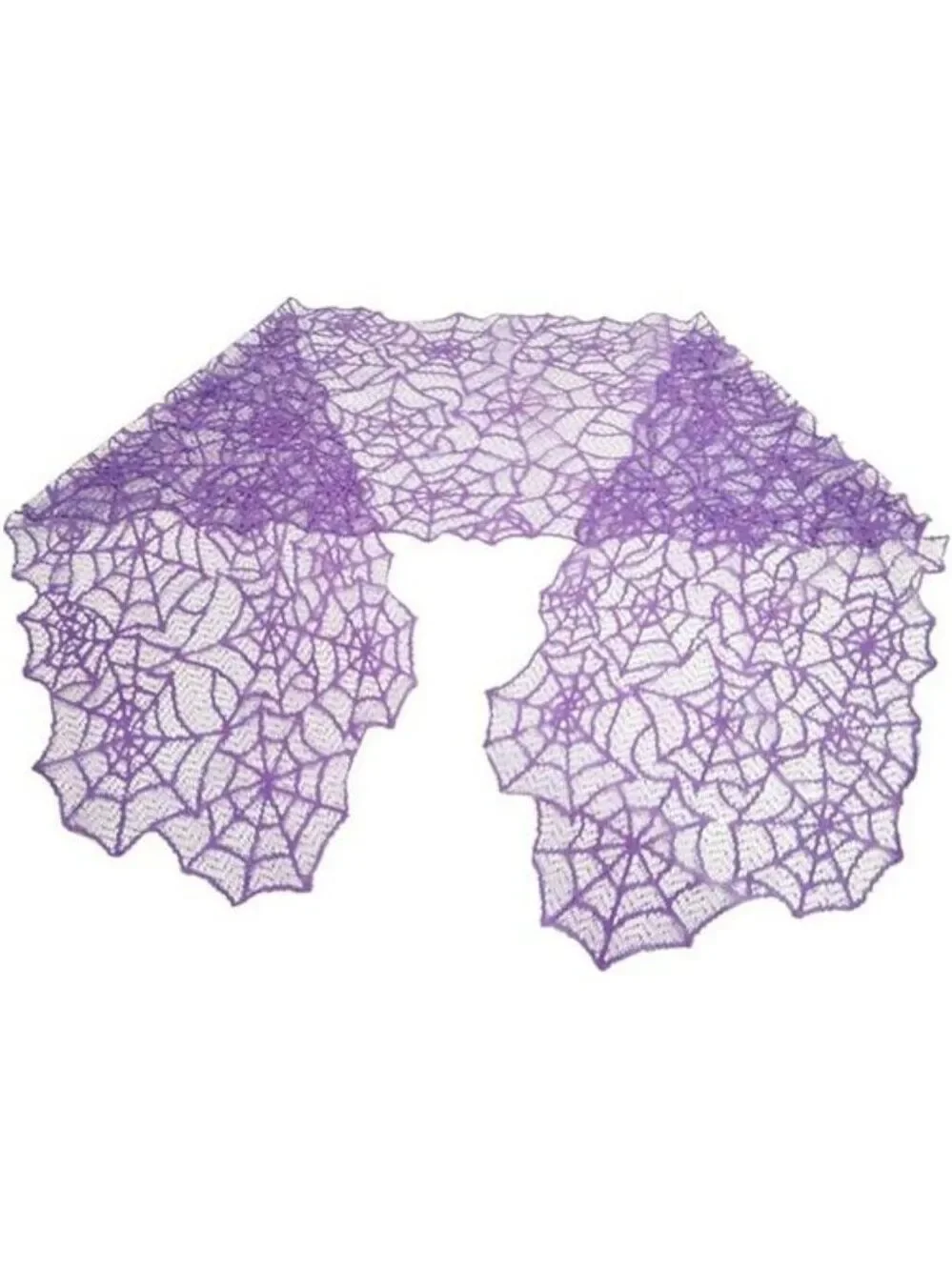 Halloween spider web lace table runner purple spooky party decoration dining roo